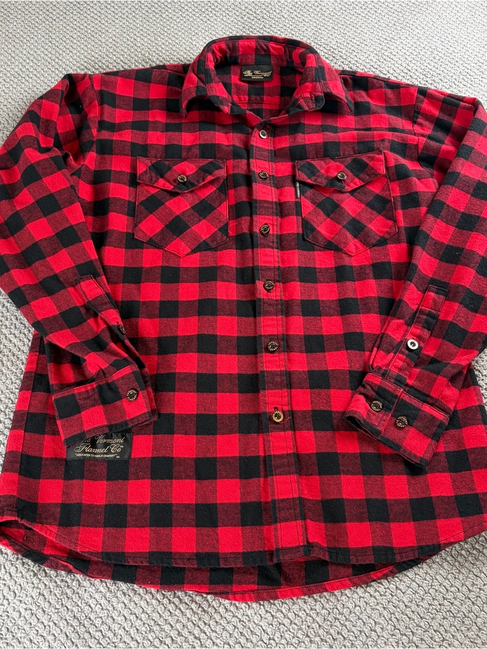 Men’s Vermont flannel Co flannel shirt Longsleeve tartan plaid excellent!